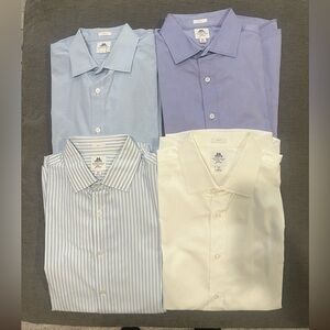 J. Crew Men's Dress Shirts - Light Blue, Blue, Striped Blue & White, White